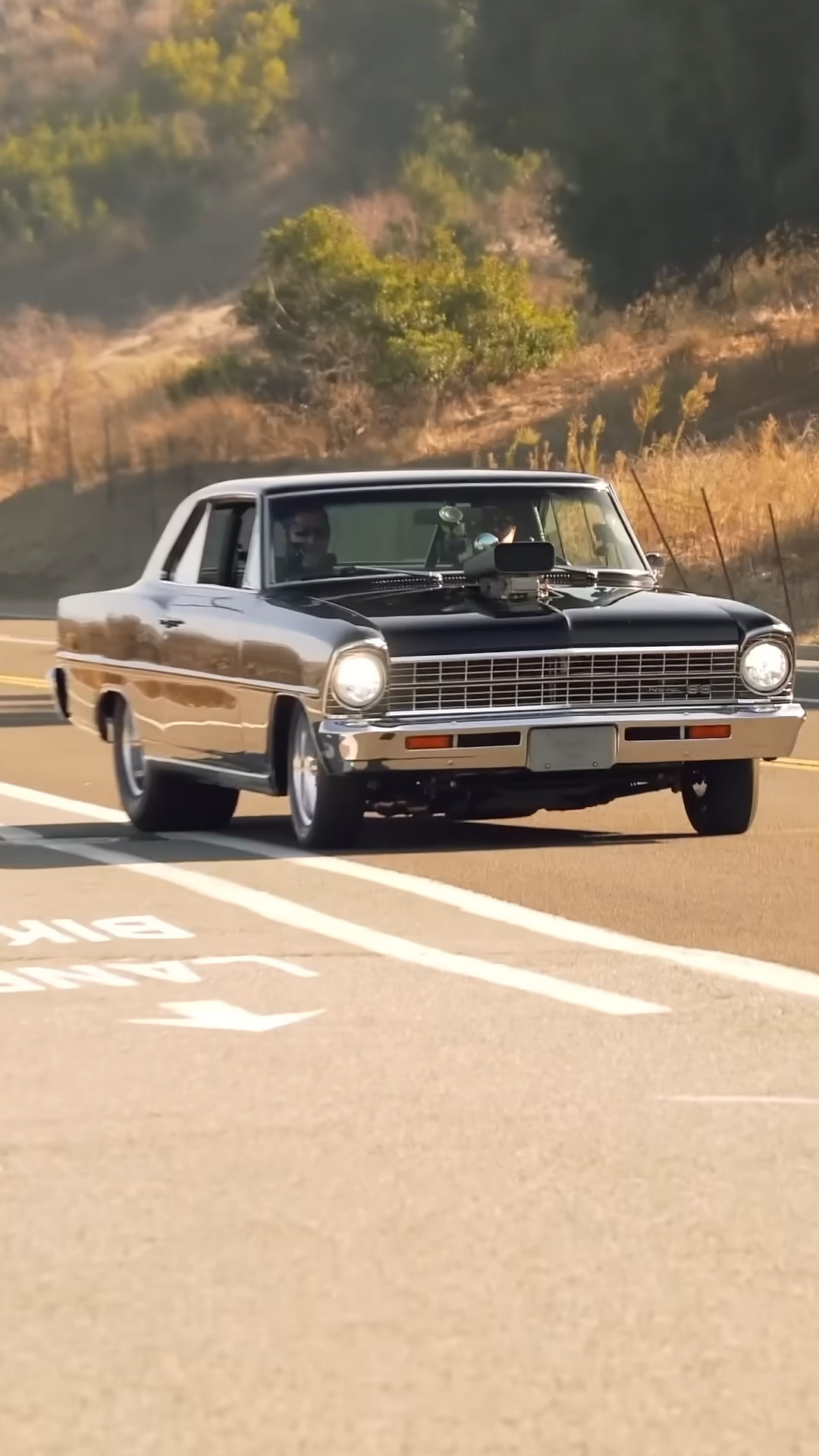 Classic 1967 muscle car showcased in action