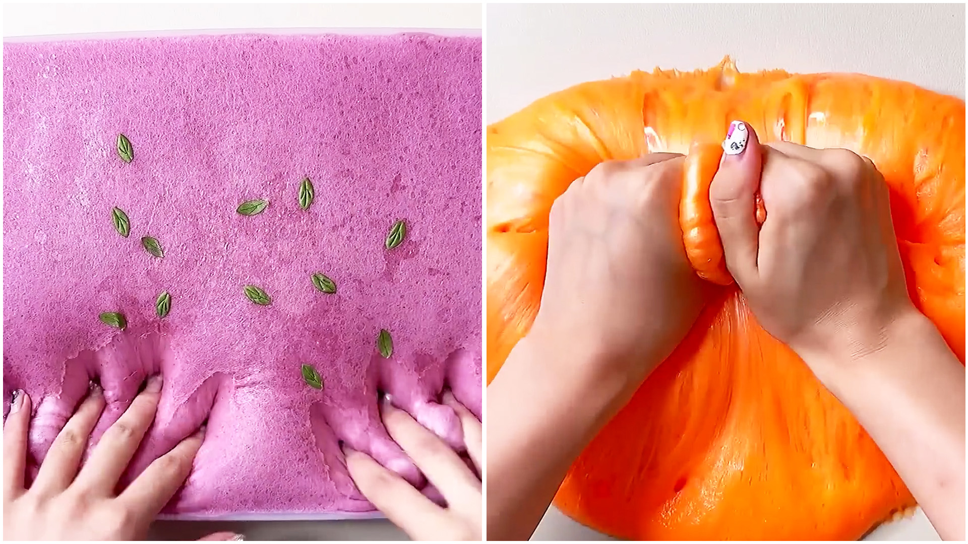 Pink and orange slime texture ASMR