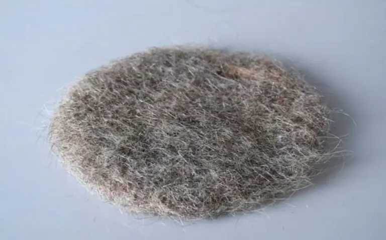 These pretty textiles are made out of human hair