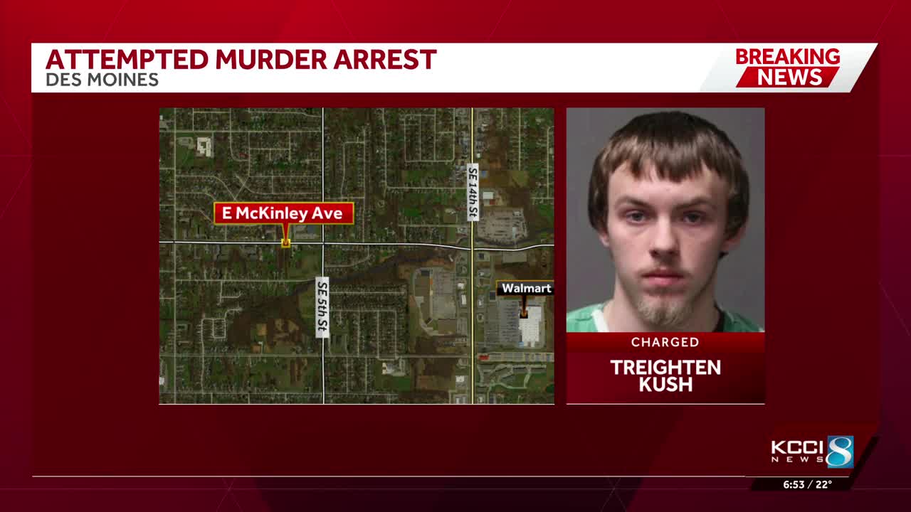 Des Moines man charged with attempted murder after Monday shooting