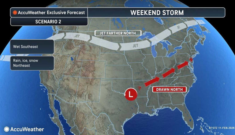 Here's Latest Predicted Path For New Winter Storm As Weather Pattern Shifts