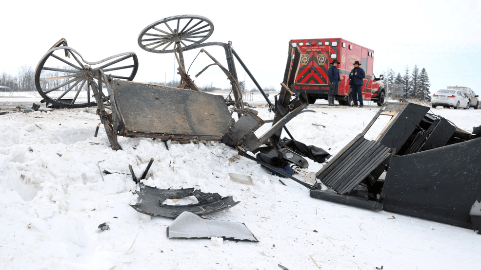 4 injured after car collides with Amish buggy in Ashland County