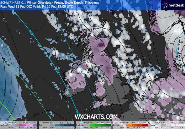 Snow maps show 90% of UK buried as 5 day blizzard blankets England