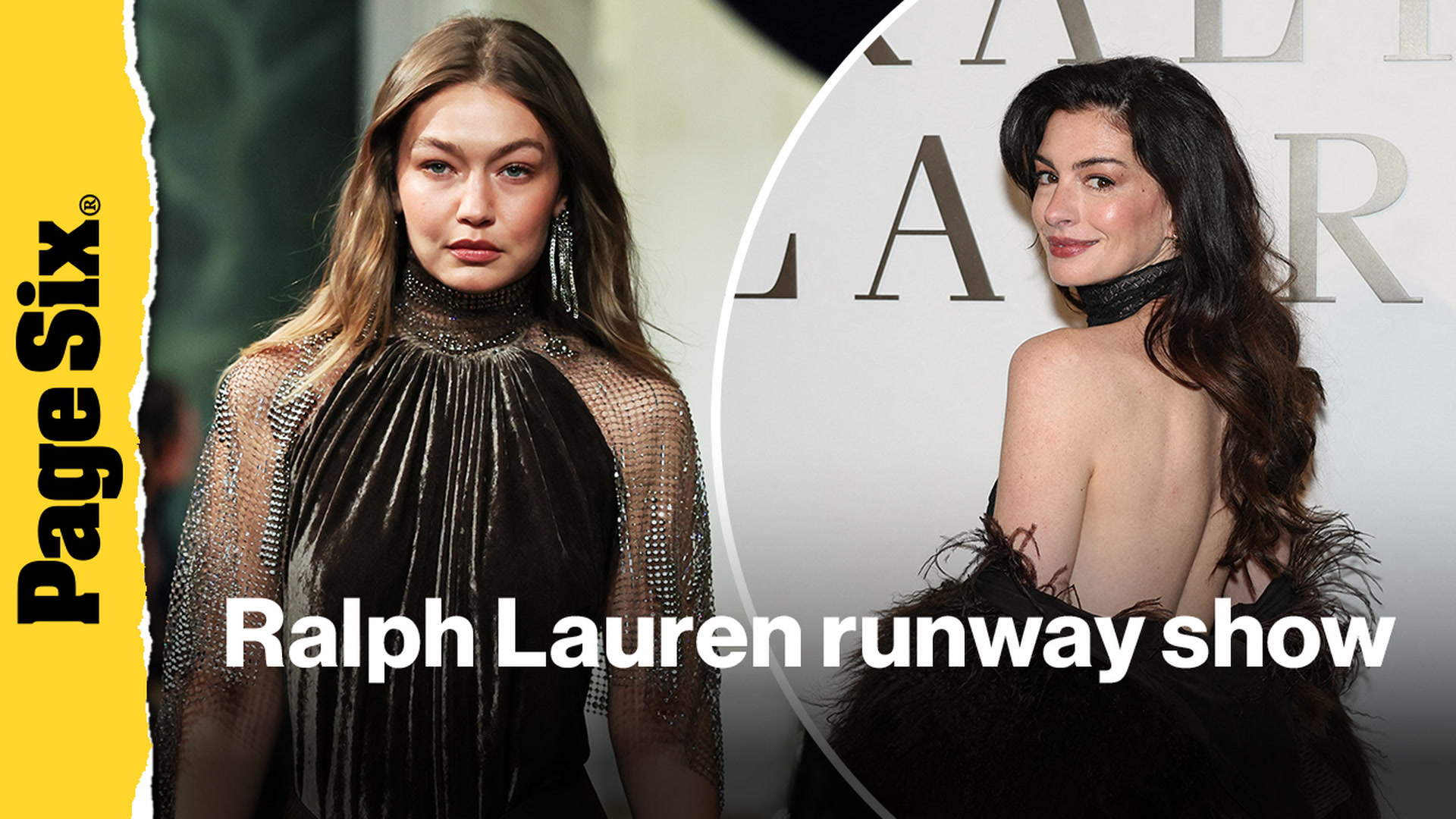 Gigi Hadid, Anne Hathaway and Lana Del Rey at the Ralph Lauren runway show