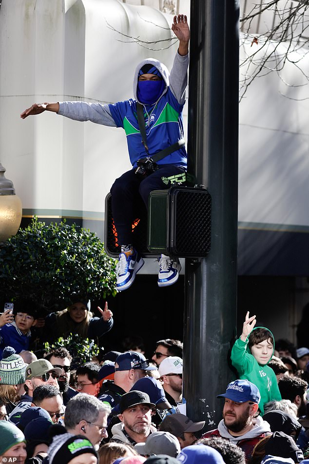 One million Seahawks fans line Seattle streets for Super Bowl parade