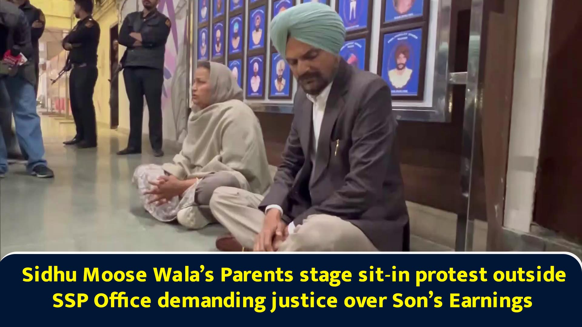 Sidhu Moose Wala’s parents stage sit‑in protest outside SSP office ...