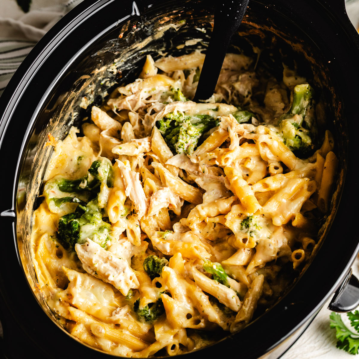 Crockpot Italian chicken pasta