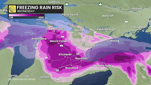 Major winter storm hits southern Ontario with heavy ice and snow Wednesday