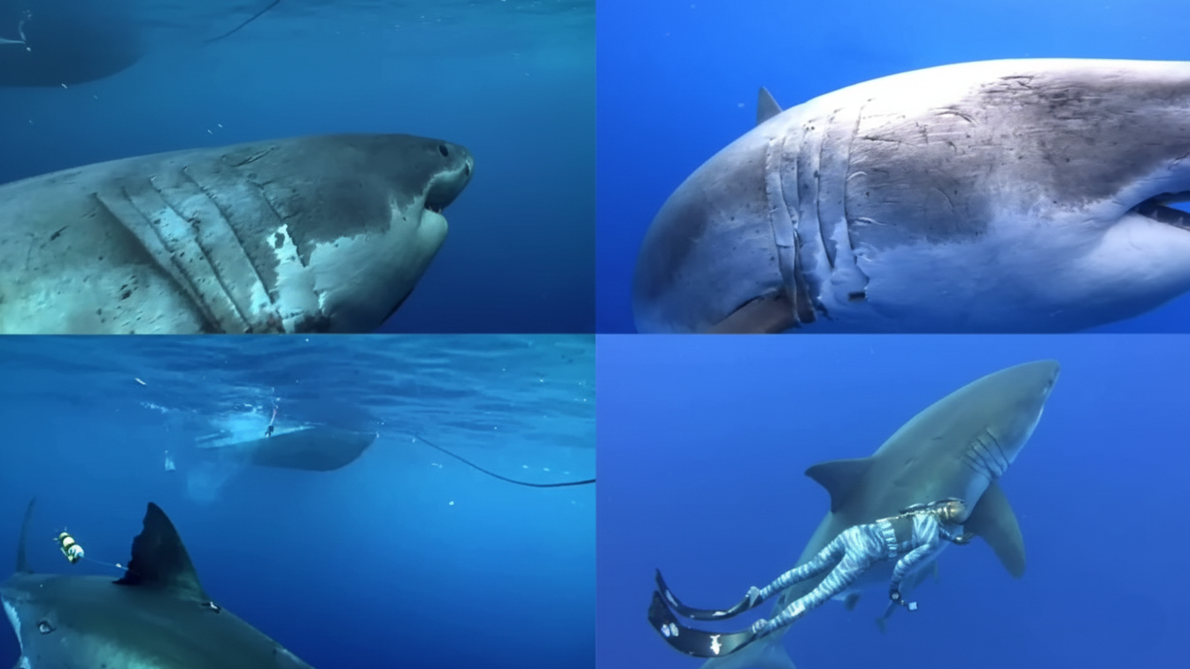 Unseen footage of the biggest shark in the world