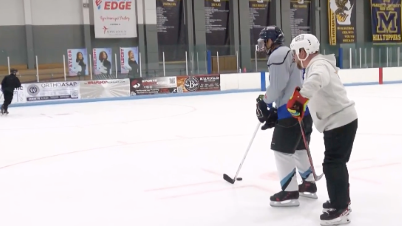 TMJ4's Kidd O'Shea hits the ice at Eble Park Ice Arena
