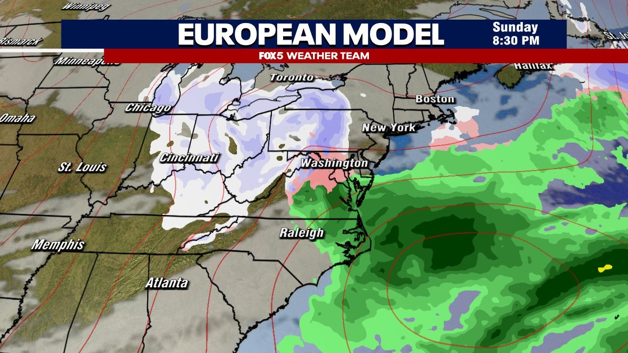DC snow threat: Could weekend coastal storm bring winter weather back ...