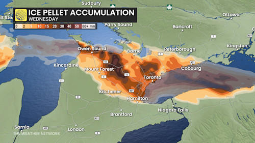 Major winter storm hits southern Ontario with heavy ice and snow Wednesday