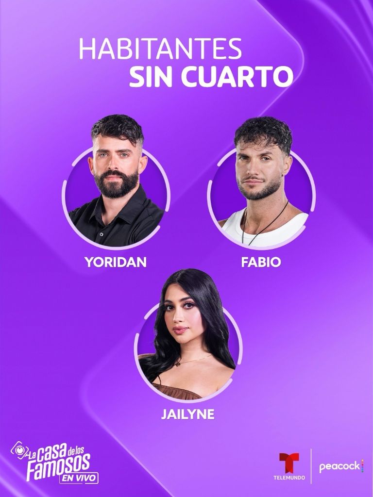 Yoridan, Fabio y Jailyne deberán buscar dónde encajar antes de que caiga la primera nominación. | Foto: Instagram @lacasadelosfamosostlmdo
