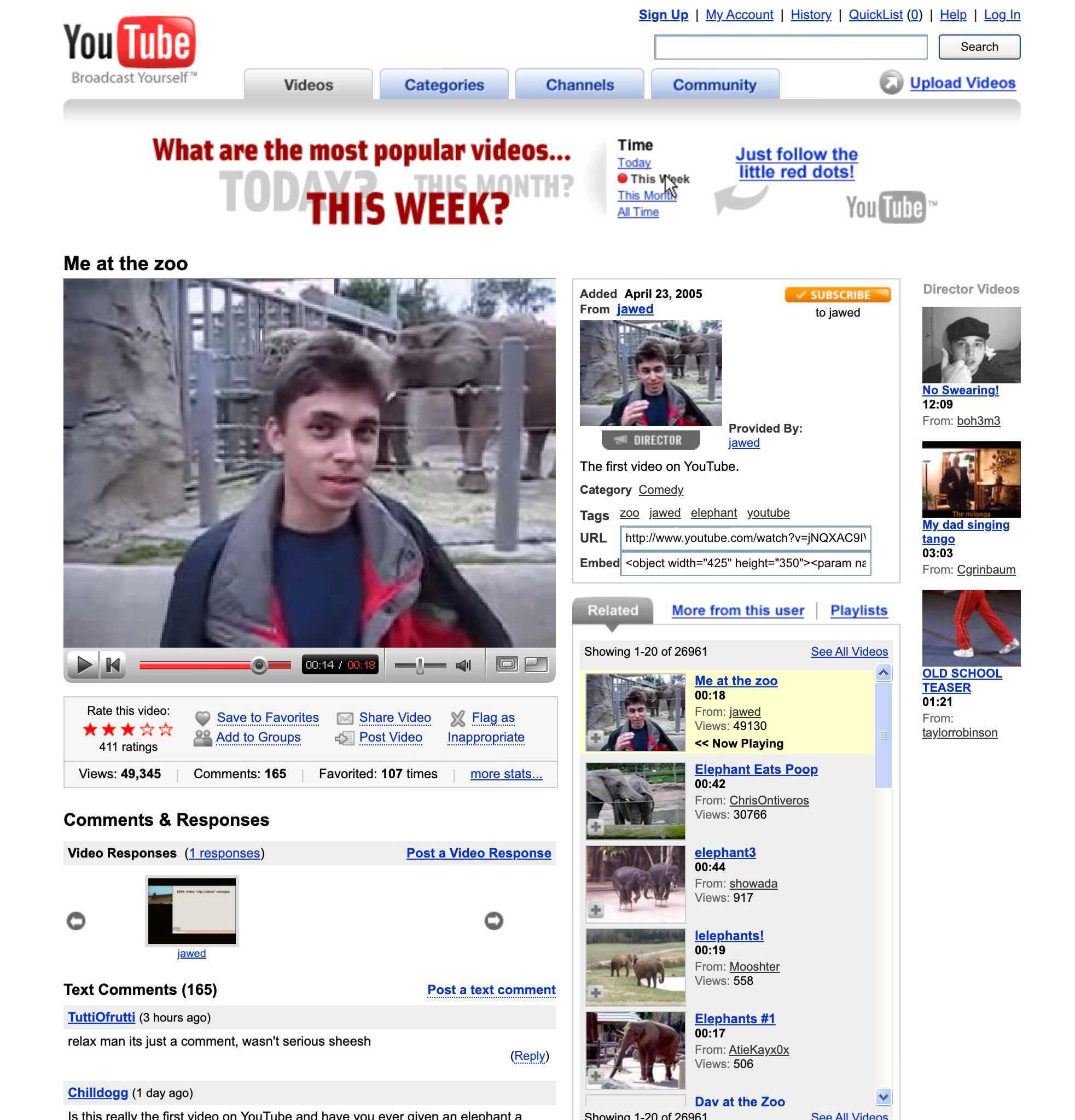 Original YouTube page joins London museum collection