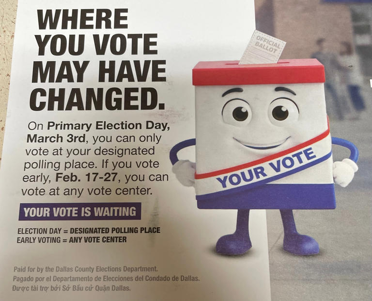 Dallas County election officials alert voters to Election Day change