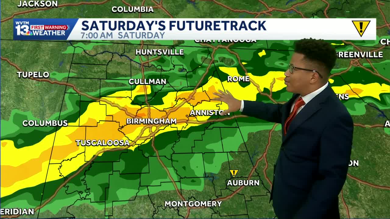 Tracking a threat of storms in the the Alabama weekend forecast ...
