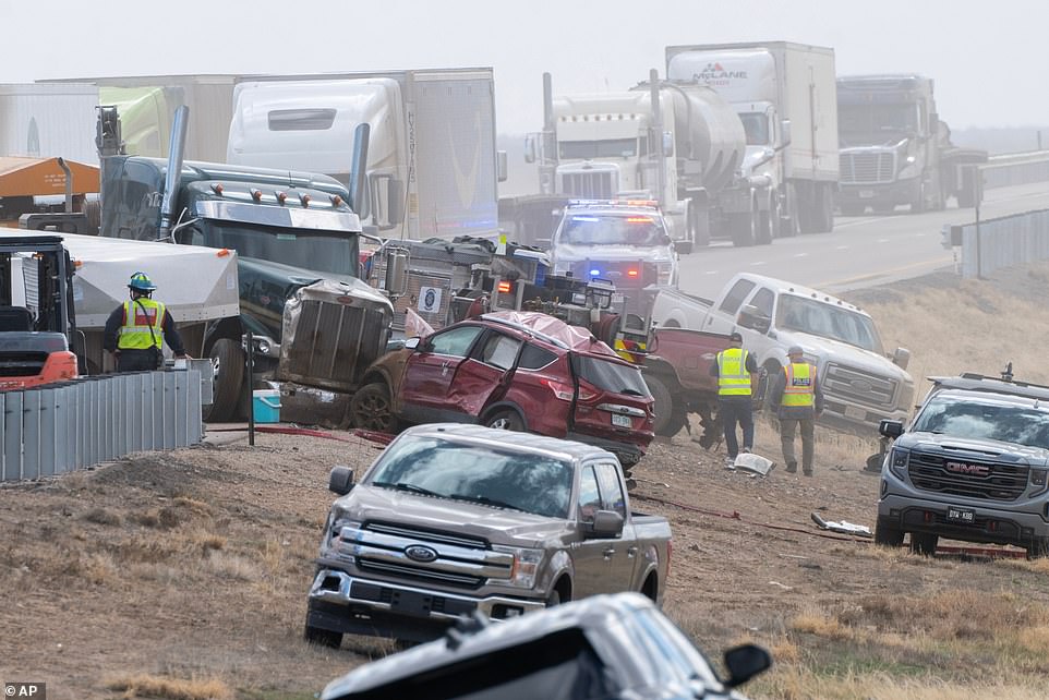 At least five dead and dozens injured in car crash on Colorado highway