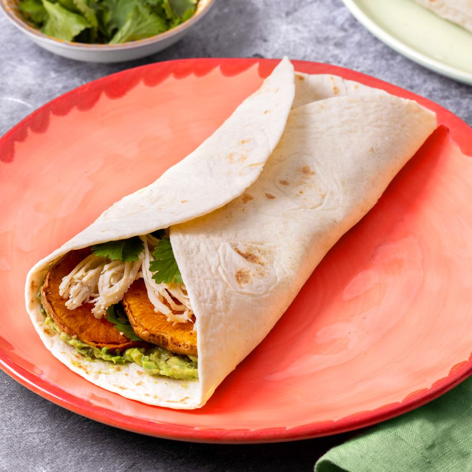 Recipe image of Chicken & Sweet Potato Wrap.