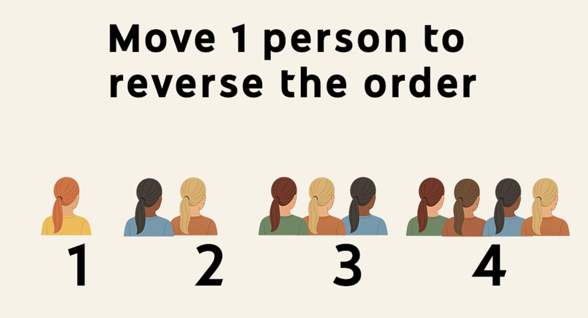 Can you solve this lineup puzzle? Only one move needed to reverse the ...