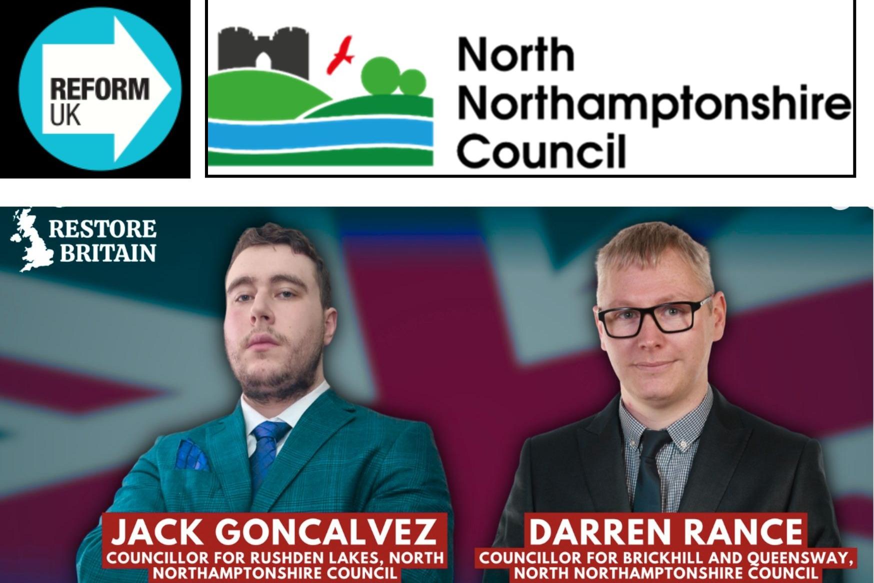 Two Reform UK North Northamptonshire councillors defect to new Restore ...