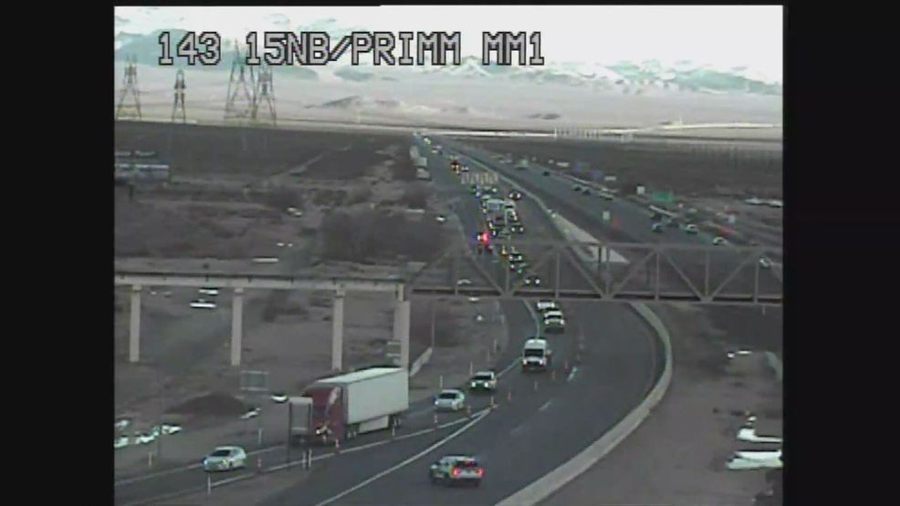 Southbound I-15 reopens at Primm after closure for California snowfall