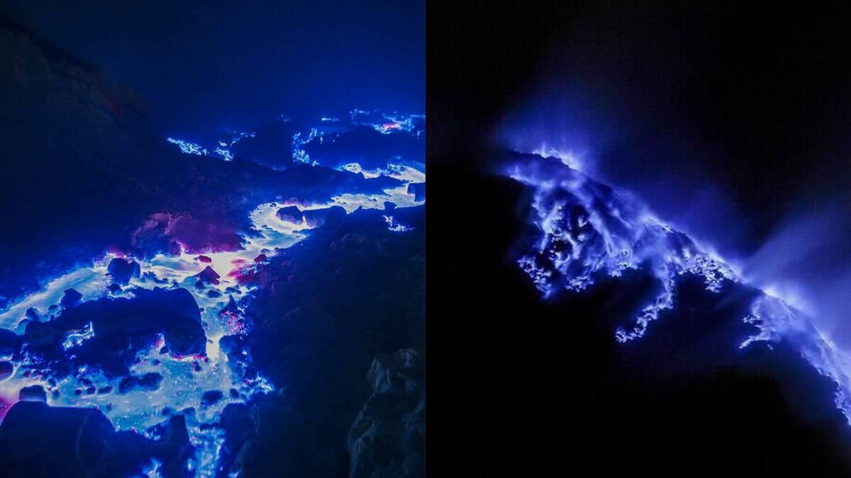 The science behind blue lava volcanoes