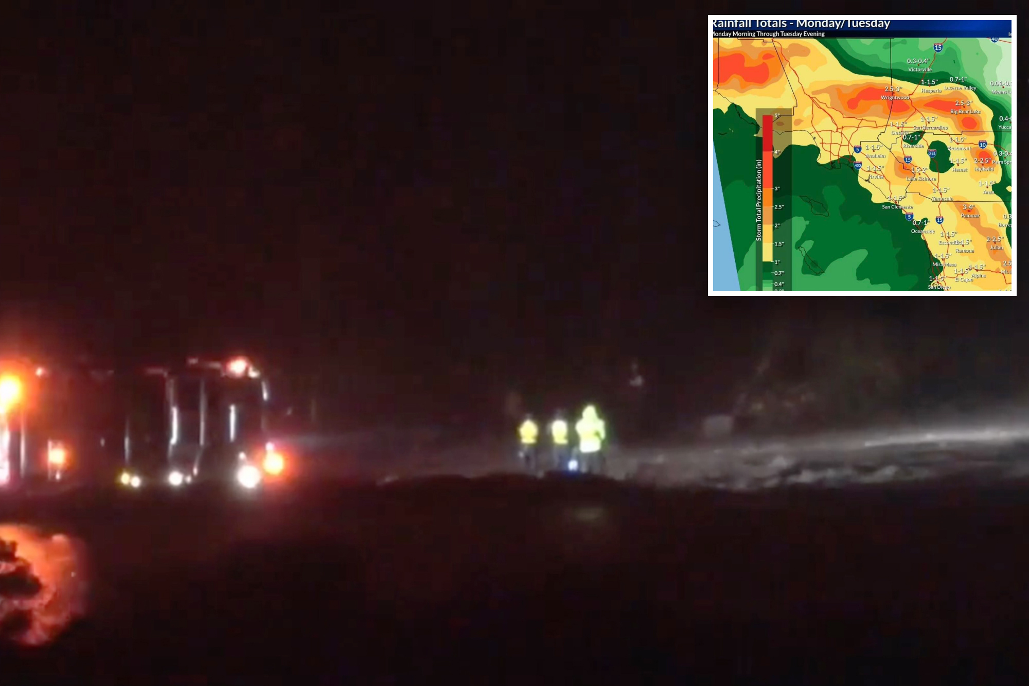 Frantic search for driver swept away by raging SoCal floodwaters after ...