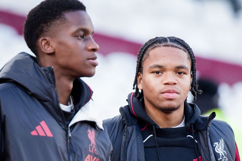 Trey Nyoni and Rio Ngumoha of Liverpool