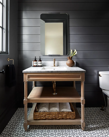 charcoal bathroom walls