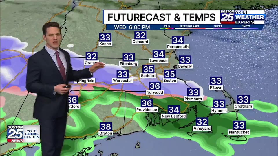 Boston 25 weather: Wednesday late afternoon forecast