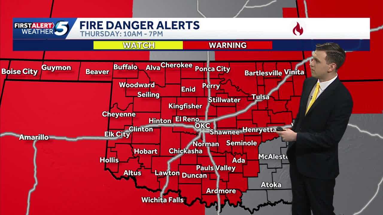 Timeline: Red flag warning expands as Oklahoma sees another high fire ...