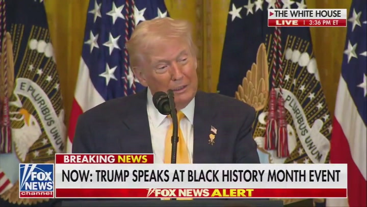 Trump fixates over MAGA rapper’s skin at Black History event