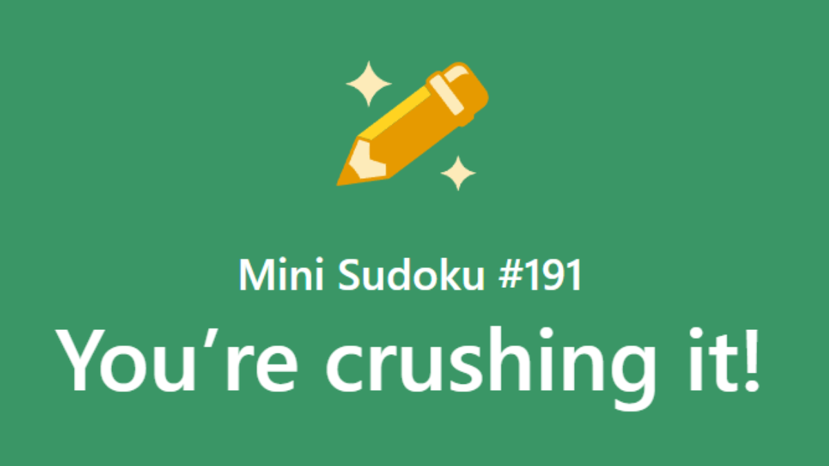 Today’s mini sudoku LinkedIn answer (February 18, 2026)