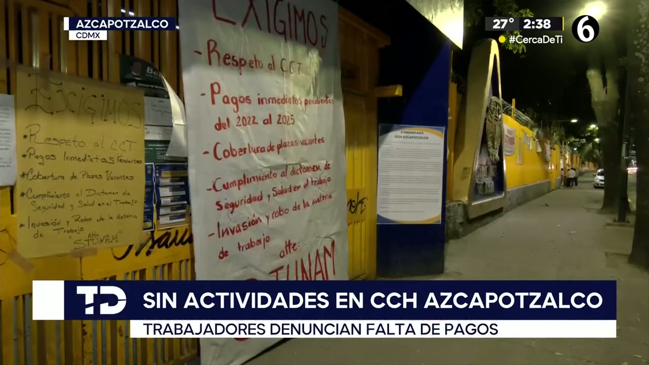 Caos en la UNAM: Paro en CCH Azcapotzalco y Oriente deja a miles sin clases
