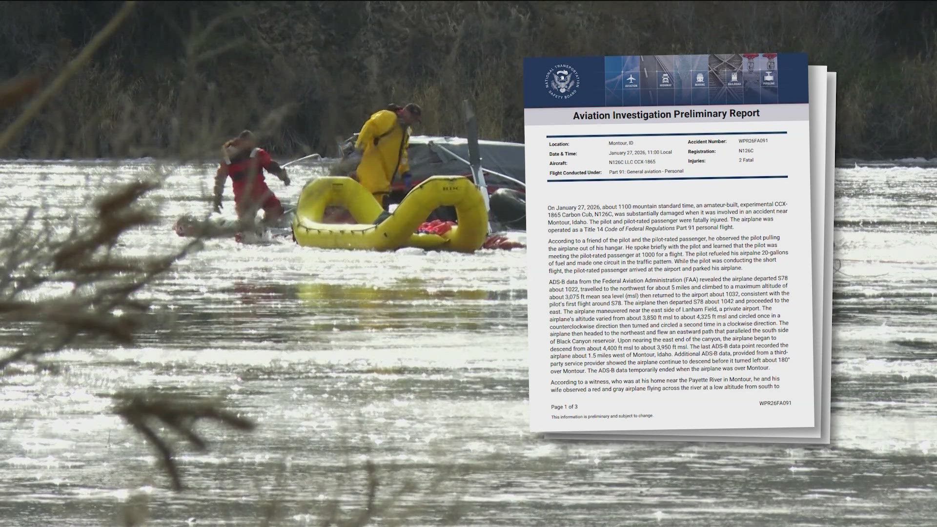 NTSB releases preliminary report on deadly plane crash near Emmett ...