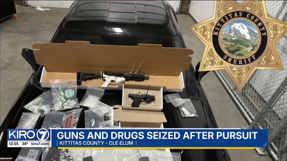 Video: Guns and drugs seized after pursuit