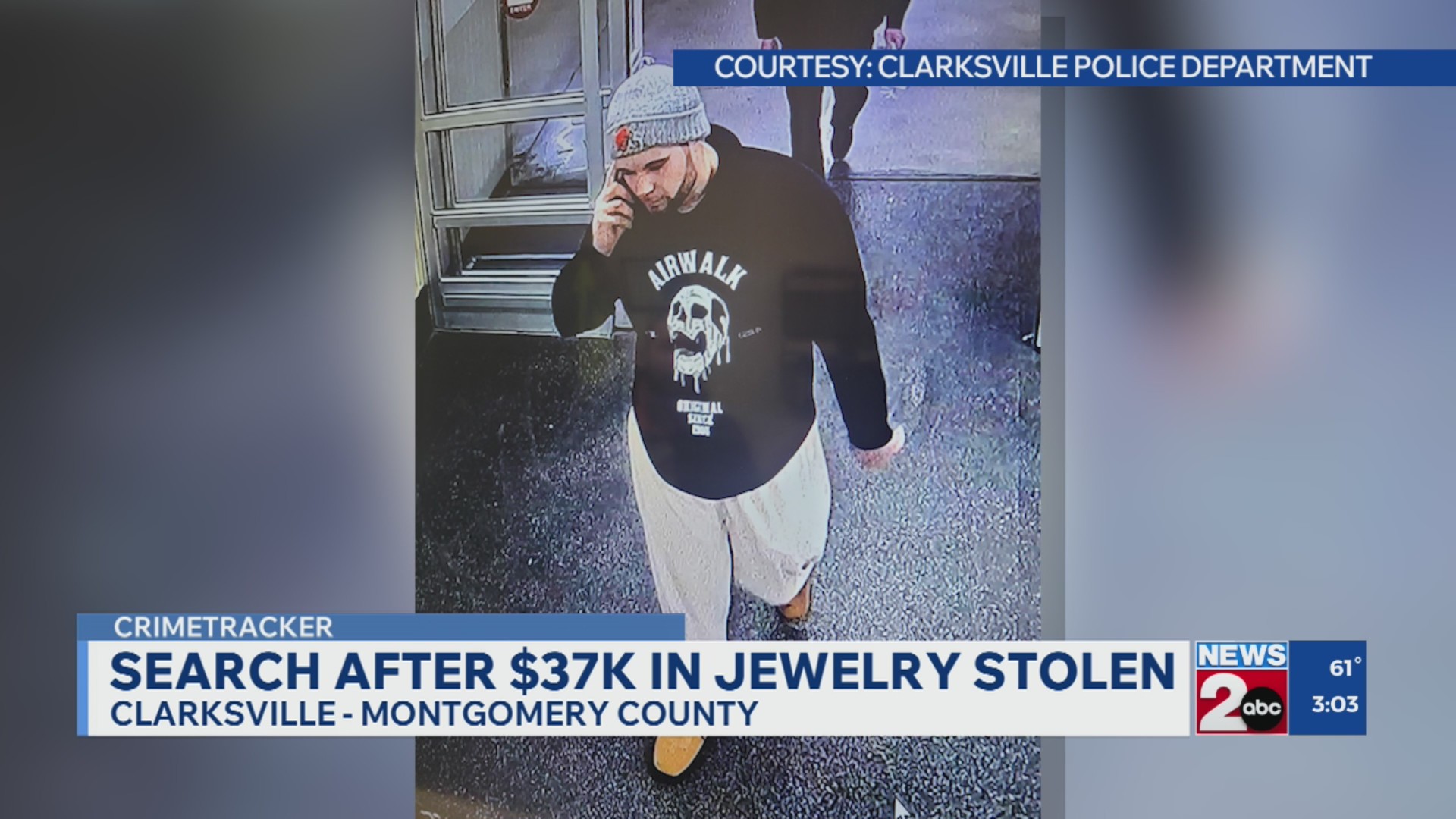 Clarksville police searching for suspect after $37K in jewelry stolen
