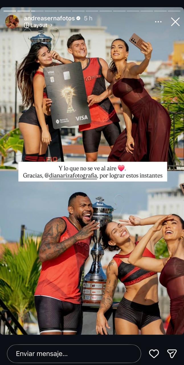 Andrea Serna mostró lo que no se vio al aire tras final del 'Desafío'