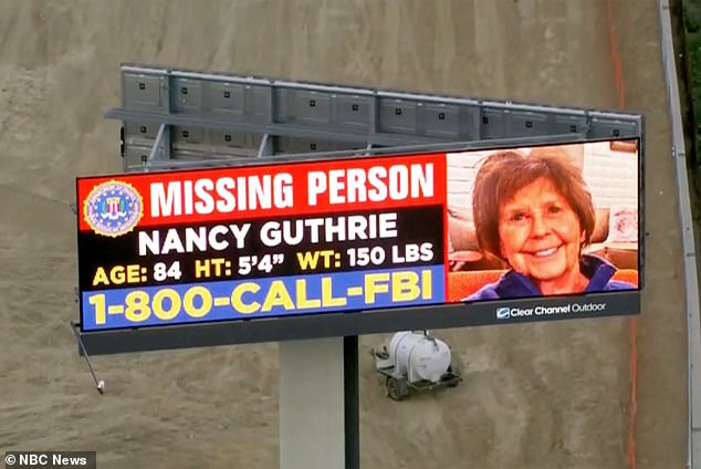 The FBI has increased the reward in the Nancy Guthrie investigation to $202,500 after an anonymous donation. Digital banners have gone up across several locations advertising FBI tips 