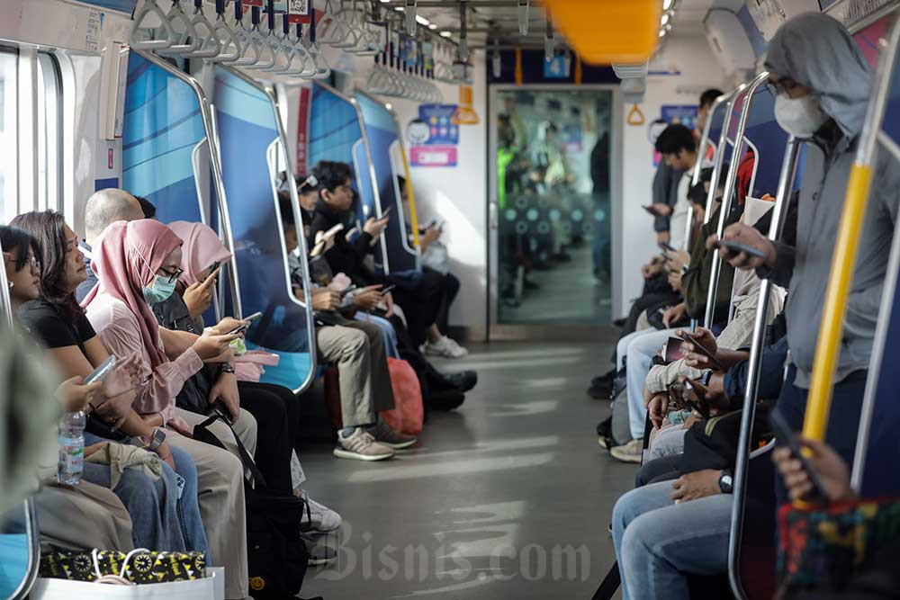 Ilustrasi kereta MRT Jakarta