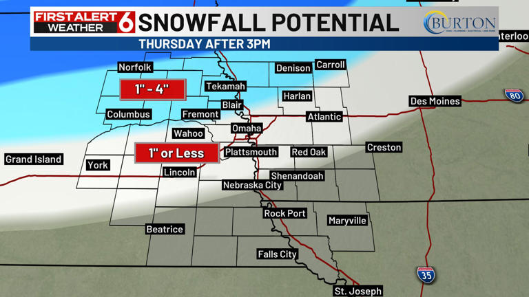 First alert 6 weather day: Snow potential late Thursday with strong winds