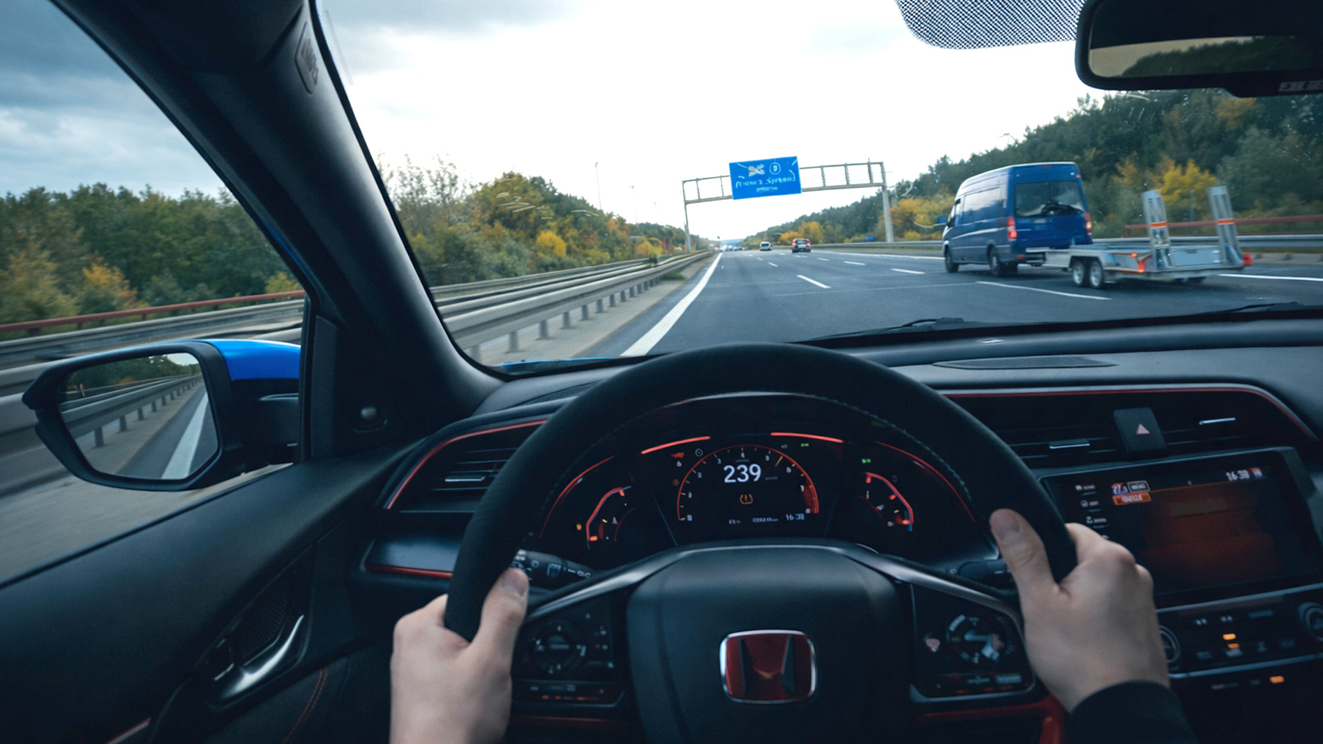 Honda Civic Type R high speed Autobahn test