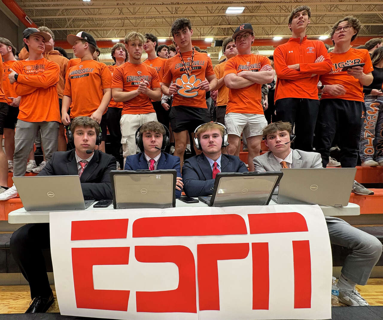 Edwardsville student section is on the air