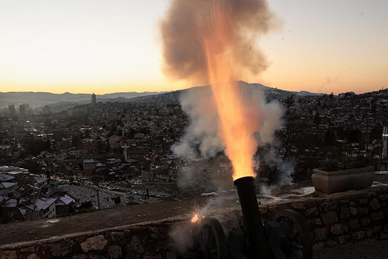A cannon fires to mark the beginning of the holy month of Ramadan in Sarajevo, Bosnia Copyright 2026 The Associated Press. All rights reserved