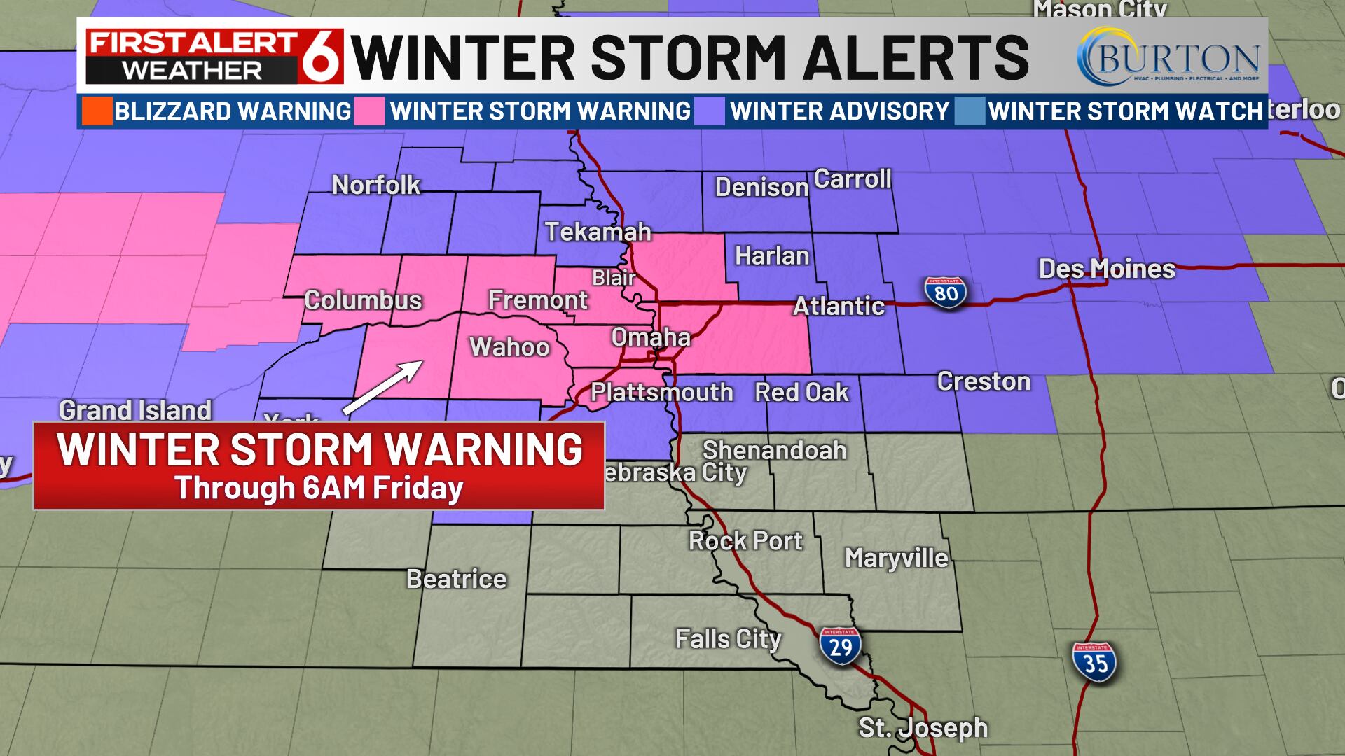 First alert 6 weather day: Snow potential late Thursday with strong winds