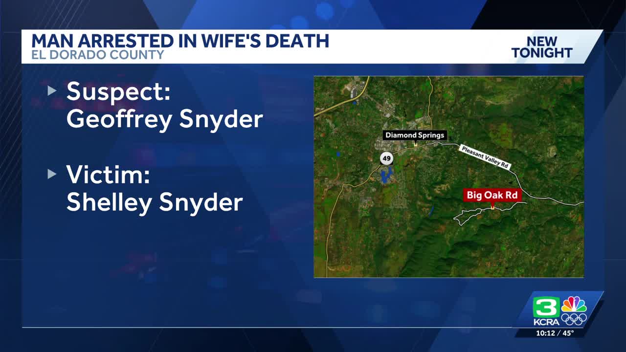 El Dorado County man arrested in connection with his wife's deadly shooting