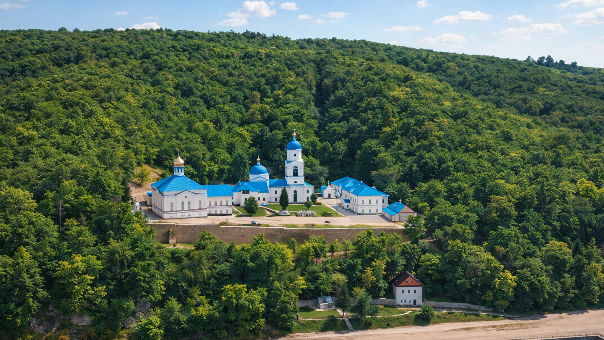 A religious complex above the river valley