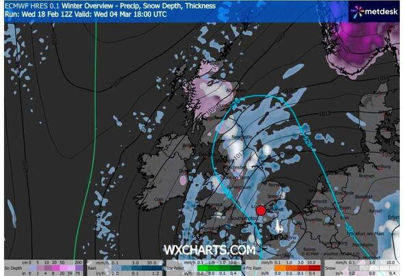 Snow maps show exact date 18-hour blizzard hits UK - 9 regions buried