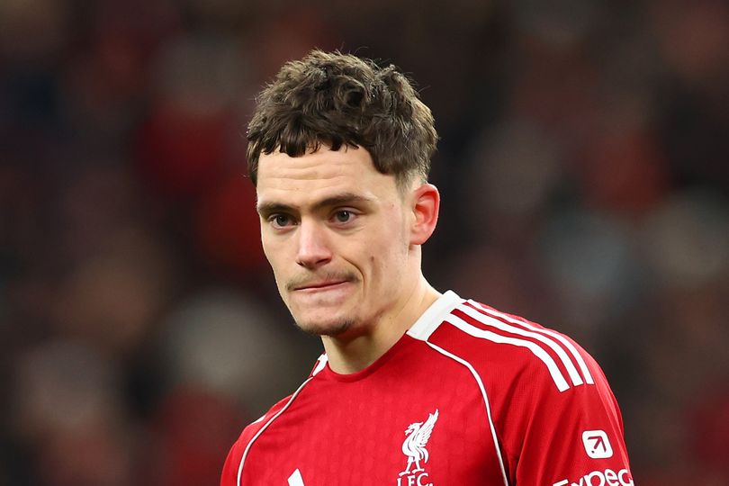 Florian Wirtz looks on during the FA Cup tie between Liverpool and Brighton at Anfield.