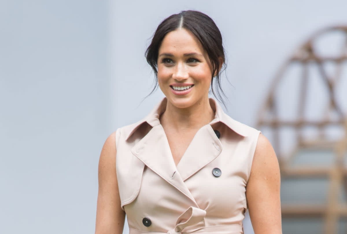 Meghan, Duchess of Sussex, visits the British High Commissioner's residence in Johannesburg, South Africa. (Image Source: Getty Images | Samir Hussein/WireImage)